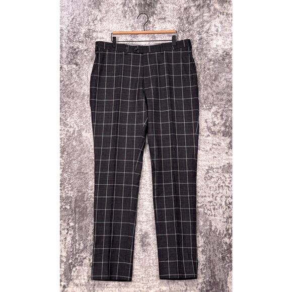 Suitsupply Dress Pants 54 / US 36 Mens Brescia Wool Silk Linen Plaid Trouser - Picture 1 of 6